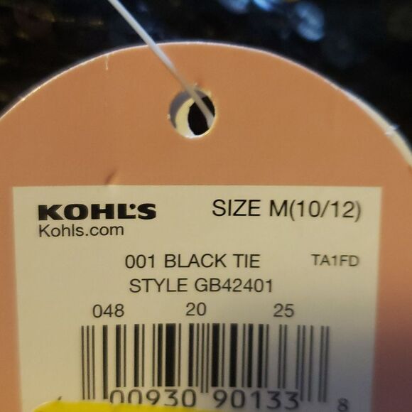 NWT So Girls 10/12 Black Sequin Skirt Tie Waist Party Holiday Sparkle Tween - Picture 5 of 5